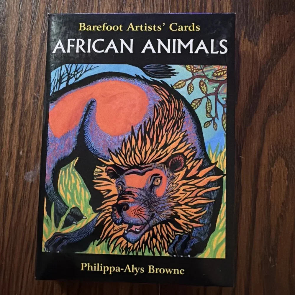 RARE 1995 Barefoot Artists’ Cards African Animals‎ Philippe-Alys Browne 12 Cards